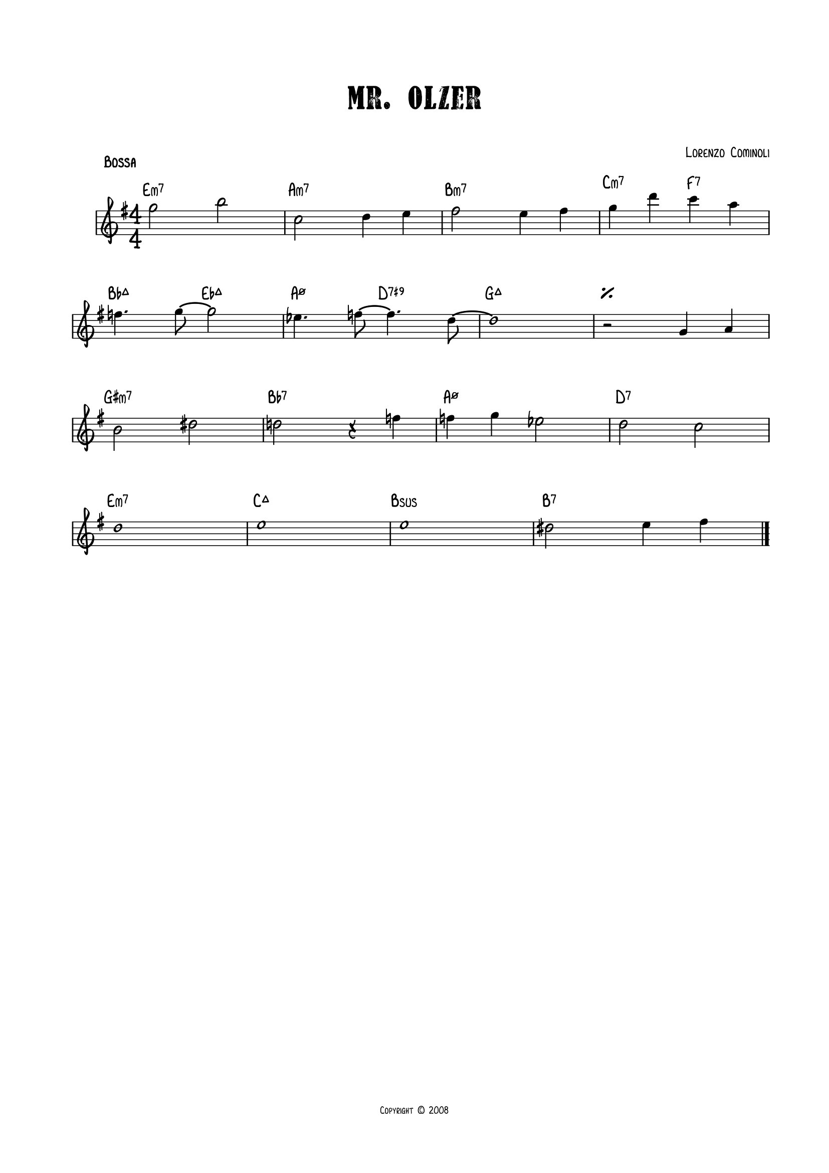 Mr Olzer - Lorenzo Cominoli